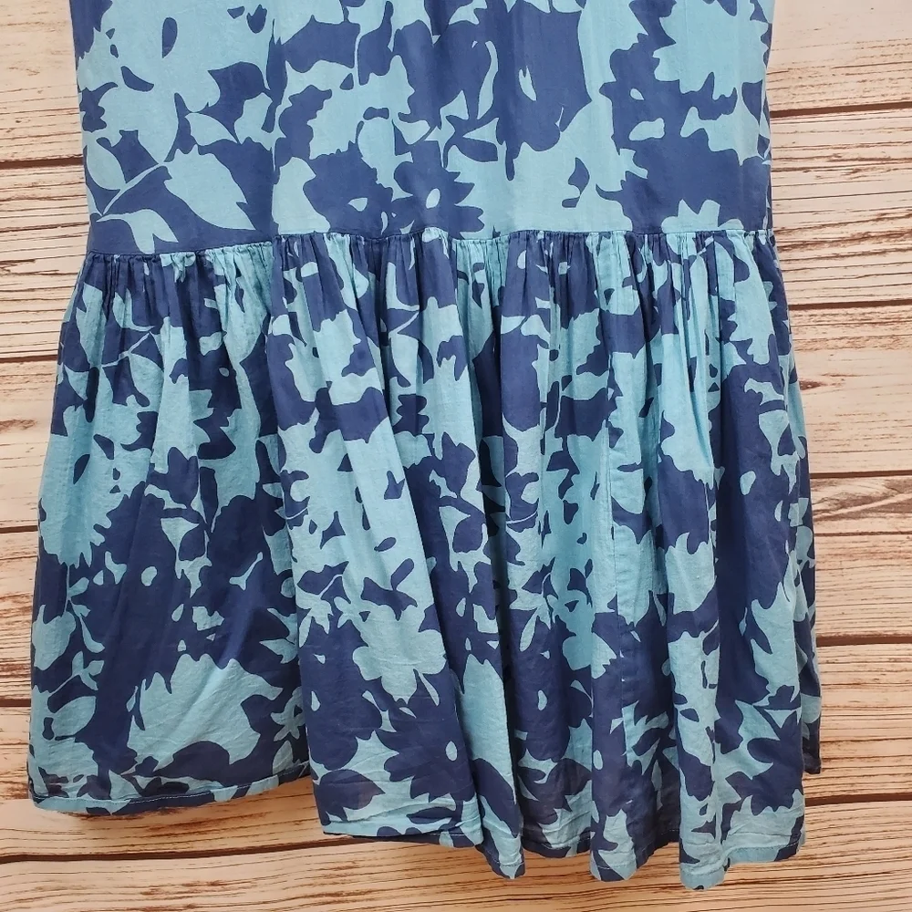 Olivis James The Label Medium "Delia" Night Shadow Blue Ruffle Midi Dress #119 - Picture 12 of 12